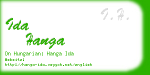 ida hanga business card
